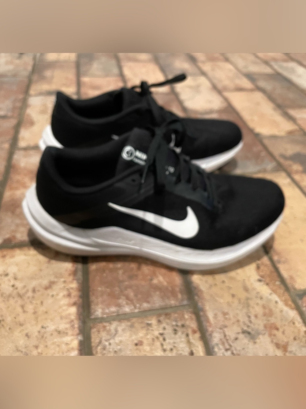 Nike Winflo Black and White Athletic Running Shoes